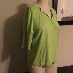 Liz Claiborne -Short Sleeve V Neck Shirt - Size XL